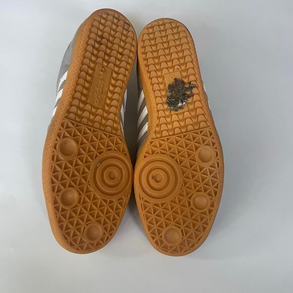 Adidas Samba Men's Size 13 Gray White D74396 2014 Rare Gum Sole Leather Sneakers - Picture 6 of 7